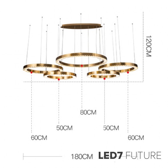 Loft Industry Modern - Rings Chandelier